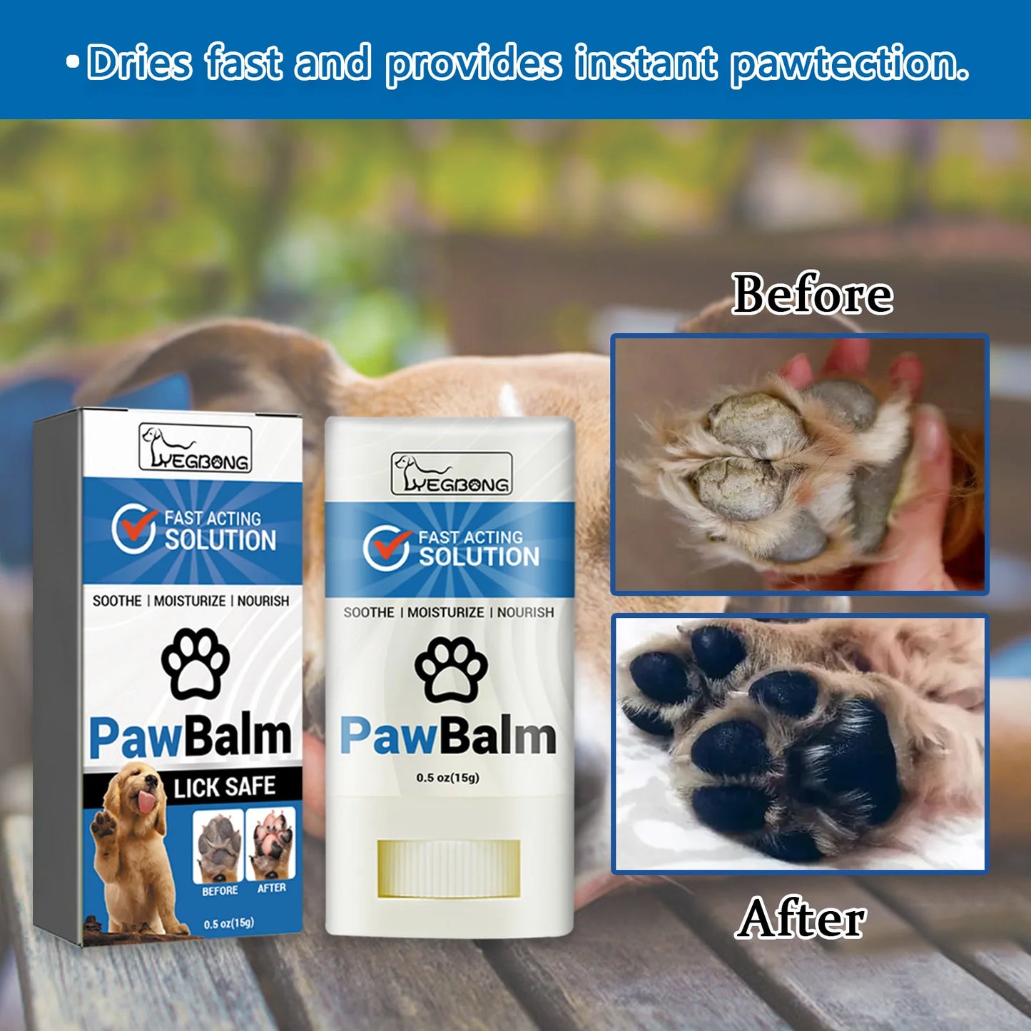 the PROTECTED PAW BALM - Pet Paw Balm for Dog, Natural Moisturizing Feet Repair, Dry Cracked Relieve Discomfort All Season Pet Paw Protection Cream
