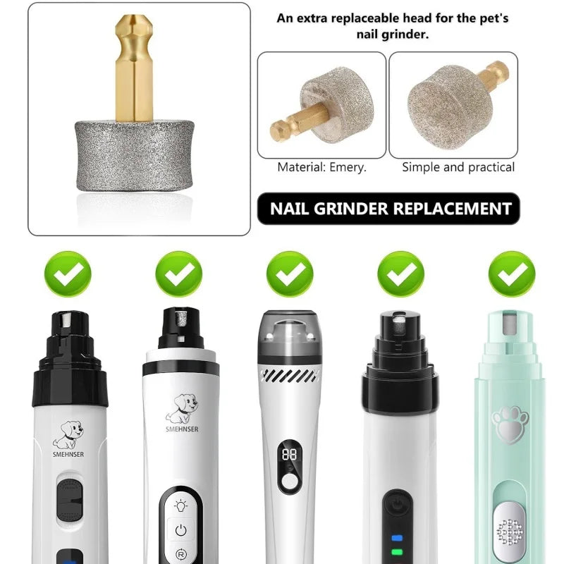Dog Nail Grinder Head Wheel Replacement Trimmer Electric Clipper Pet Paws Grooming Pet Nail Grinder Head Accessories Tools
