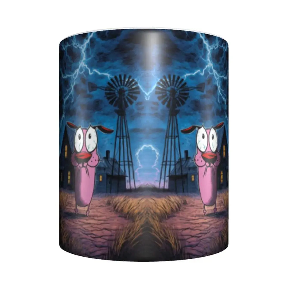 Personalized C-Courage The Cowardly Dog Coffee Mug DIY Ceramic Milk Tea Mug Cup