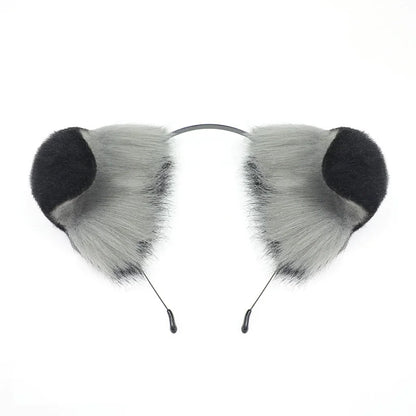 New Anime Handmade Kawaii Dog Furry Ears Headband Night Party Simulated Cute Wolf Dog Ears Cosplay Props