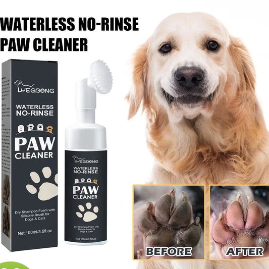 the PAW CLEANER - Dog/Cat Feet Cleaner, Pet Foot Cleaner, Foam Rinse-Free Puppy Paw Cleaner, Foam for Cute Cats for Foot Cleaning, Silicone Brush