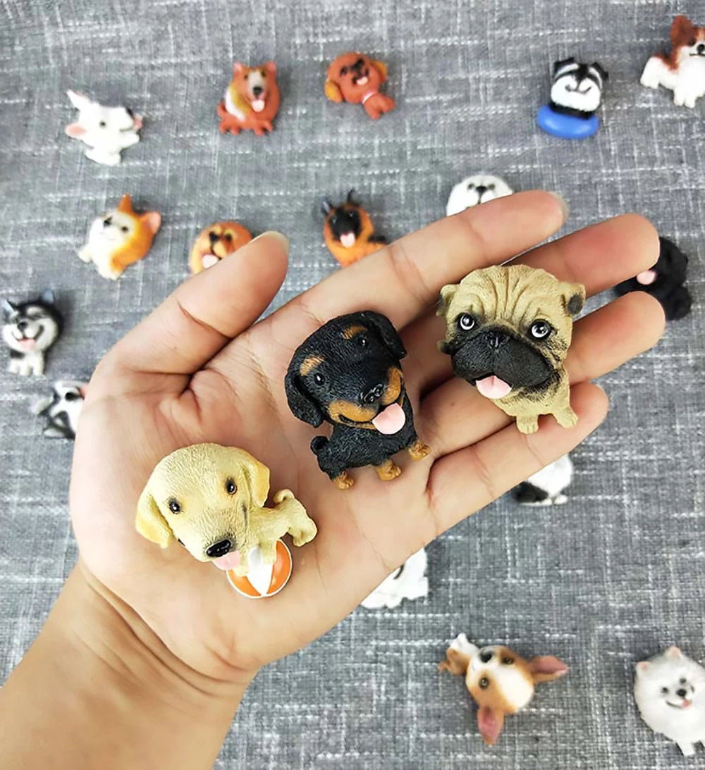3D animal magnet refrigerator sticker simulation dog labrador Pug corgi Teddy Bichon resin Craft wall door home decoration gifts