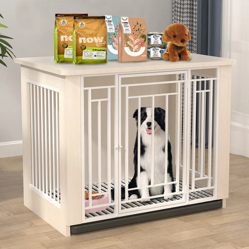Heavy Duty Large Dogs Cage High Strength Steel Wood Easy To Install Dog Crate Pet Dog Kennel