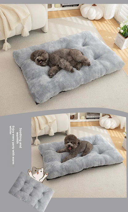 New Autumn  Winter High-End Pet Mat Dog Mat Long Plush Winter Warm Pet Mat Dog Bed Comfortable Cat House Dog House Pet House Mat
