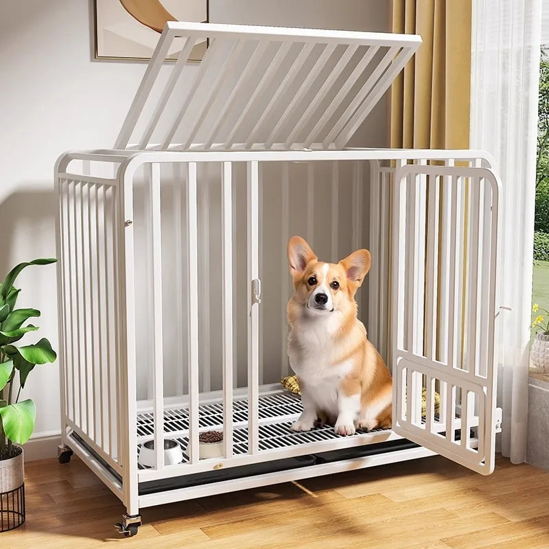 Dog cage Large medium small dog bold indoor separation with toilet Corgi Teddy Golden Retriever Pet Villa