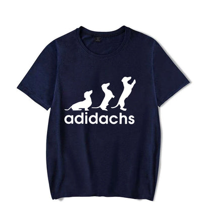 the ADIDACHS - New Men's T-Shirt, Dachshund Dog Lover T-Shirt, Graphic Tee Shirts, Oversized Men/Women T-Shirt, Harajuku Fashion Men's Shirts