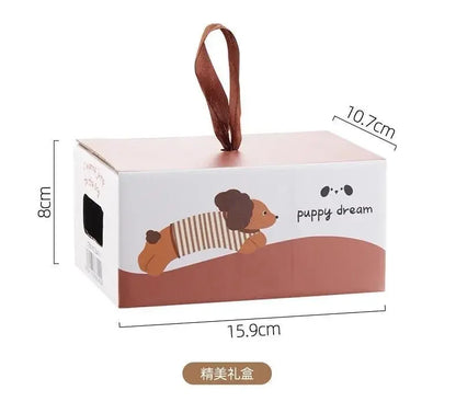 Sausage Puppy Breakfast Cute Ceramic Mug Creative Home Water Cup High Aesthetic Office Coffee Cup Milk Coffee Household Cup