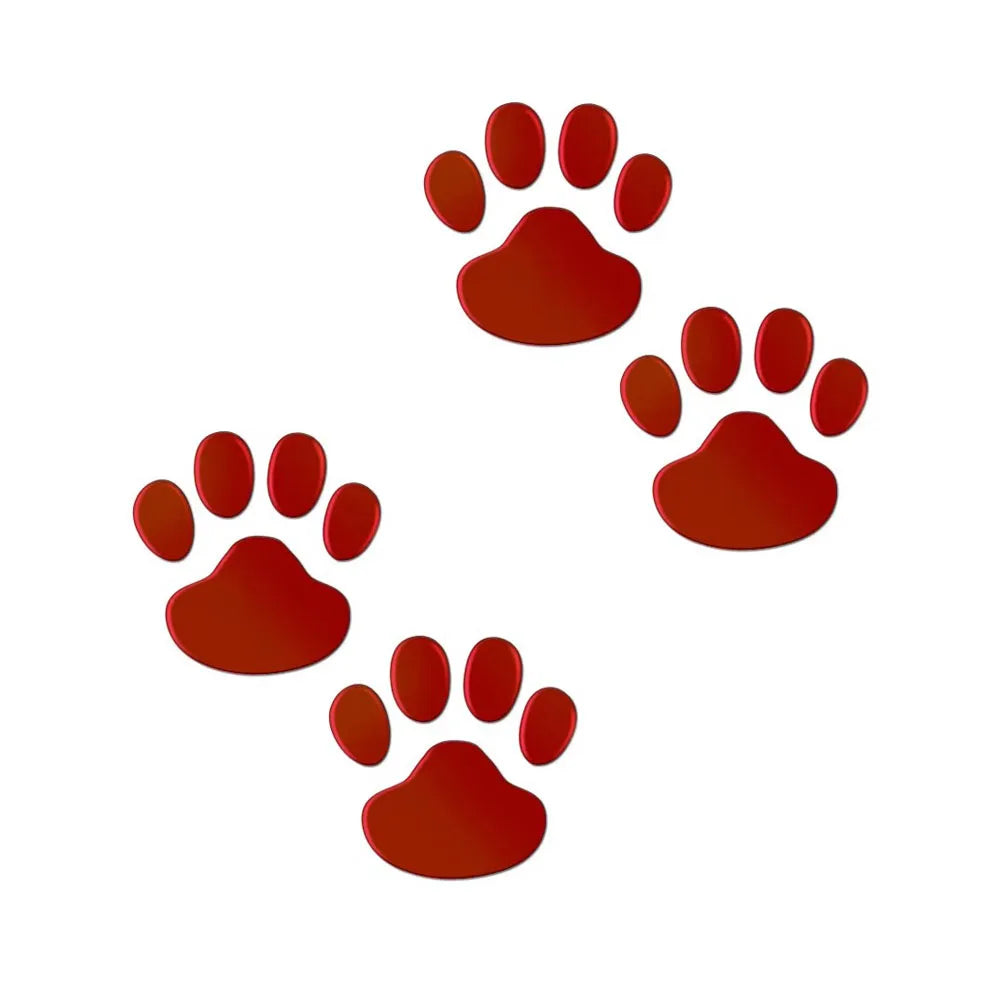 1/2/4Pairs 3D Stickers Paw Animal Dog Cat Cool Design Bear Foot Prints Footprint Decal Car Stickers for Auto Motorcycle