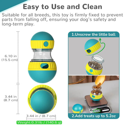 Dog Toys & Adjustable Slow Feeder Ball - Dog Puzzle Toy – Ideal Toys to Keep Them Busy - Treat Ball for Dogs