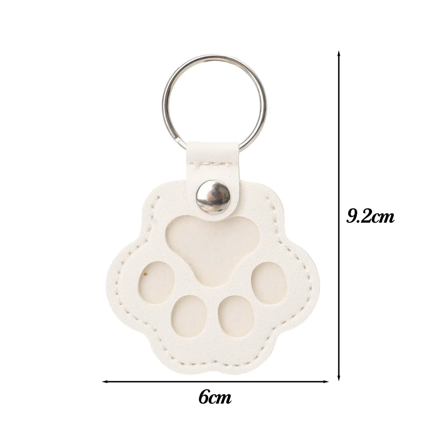 Pet Hair Memorial Keychain PU Leather Keepsake Locket for Cat Dog Fur Collection Memorial Keyring Gifts Decoration Accessories