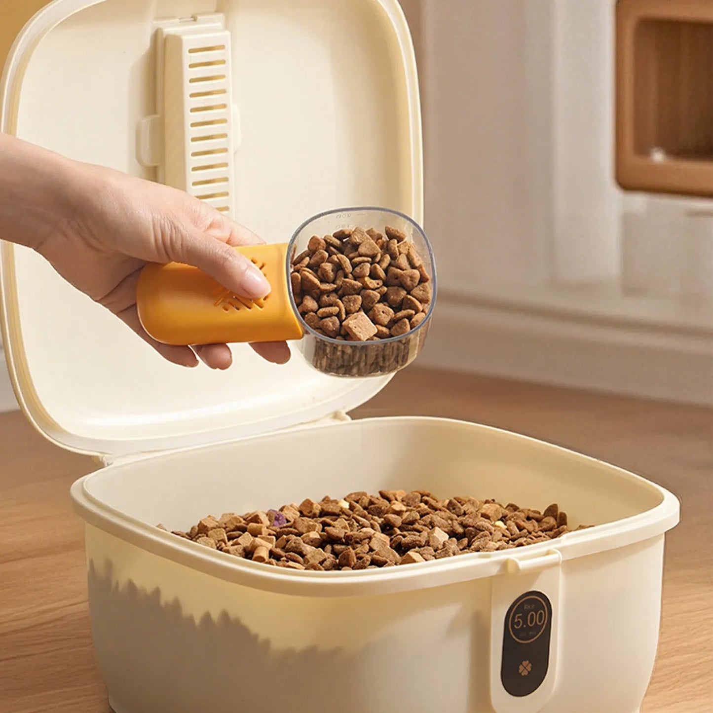 Pet Food Cup For Dog Cat Feeding Bowl Kitchen Scale Spoon Measuring Scoop Cup Portable With Scale Feeding Transparent Supplies