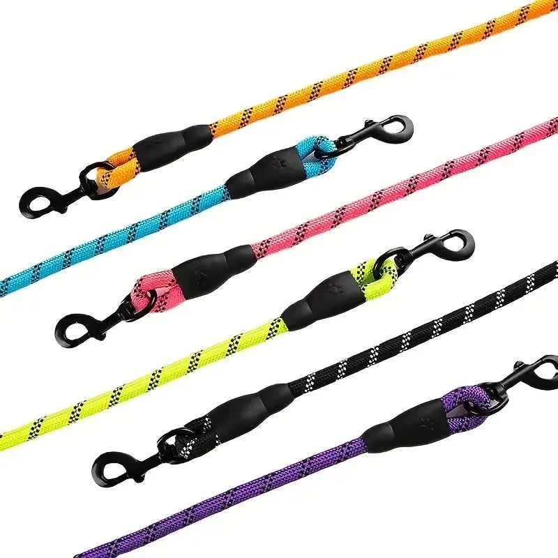 the COMFORT GRIP SAFETY LEASH - Reflective Dog Leash with Comfortable Padded Handle - Double Heavy Duty Traction Rope for Strong Dogs - Enhance Safety and Control