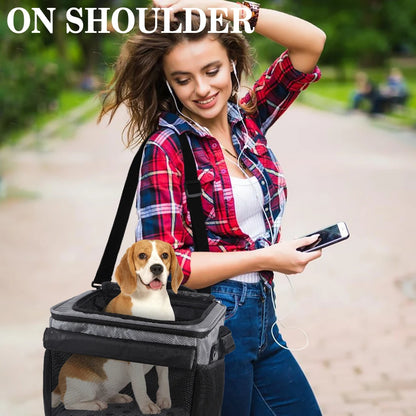 Dog Bike Basket, Small Medium Pets Dog Basket for with Breathable Mesh, Removable Bicycle Basket Front Handlebar Bicycle Basket