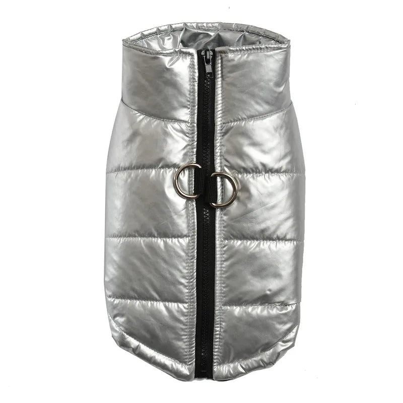 Waterproof Pet Jacket Winter Warm Dog Clothing Outdoor High Neck Vest Coat With D-ring For Small Medium Dogs Cats Chihuahua