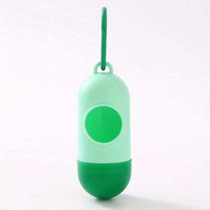 the CAPSULE CLEAN BAG HOLDER - Pill Shaped Poop Bags Dispenser, Garbage Holder Dispenser, Pet Supplies For Dogs, Collars And Leashes