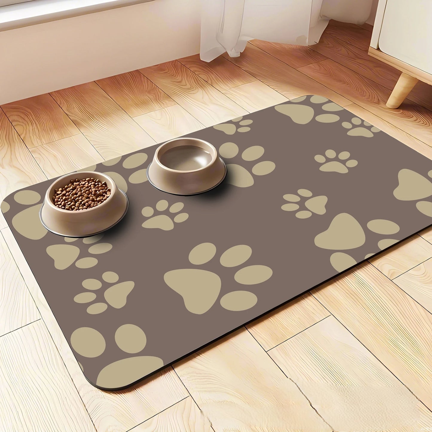 VIKAMA Summer Cartoon Pet Floor Mats Non-Slip Water Absorption Wear-Resistant Leakage Easy To Clean Dog Food Mats Cat Food Mats