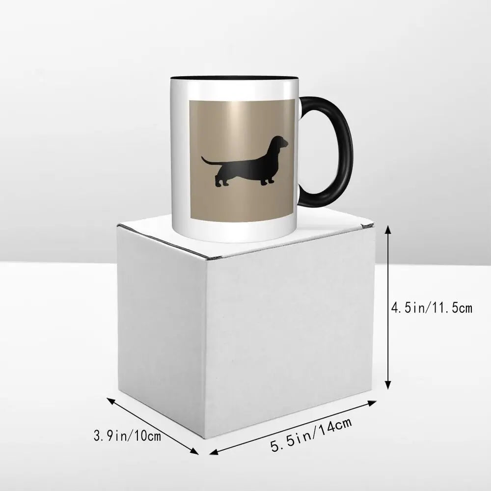 Dachshund Dog Mug Funny Ceramic Coffee Cups Tea Mugs Milk Cup Drinkware Gifts for Friends