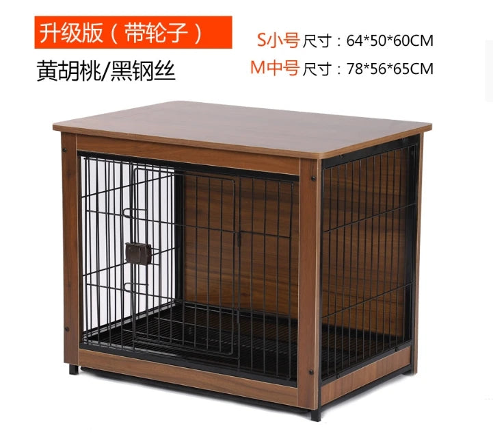 Wholesale Decorative Crates Wooden Stainless Steel Heavy Duty Pet Cage Furniture Dog Kennels Stackable Dog Cages
