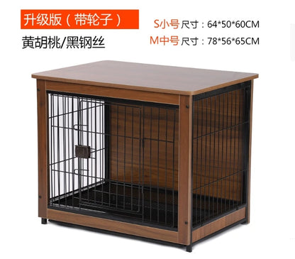 Wholesale Decorative Crates Wooden Stainless Steel Heavy Duty Pet Cage Furniture Dog Kennels Stackable Dog Cages
