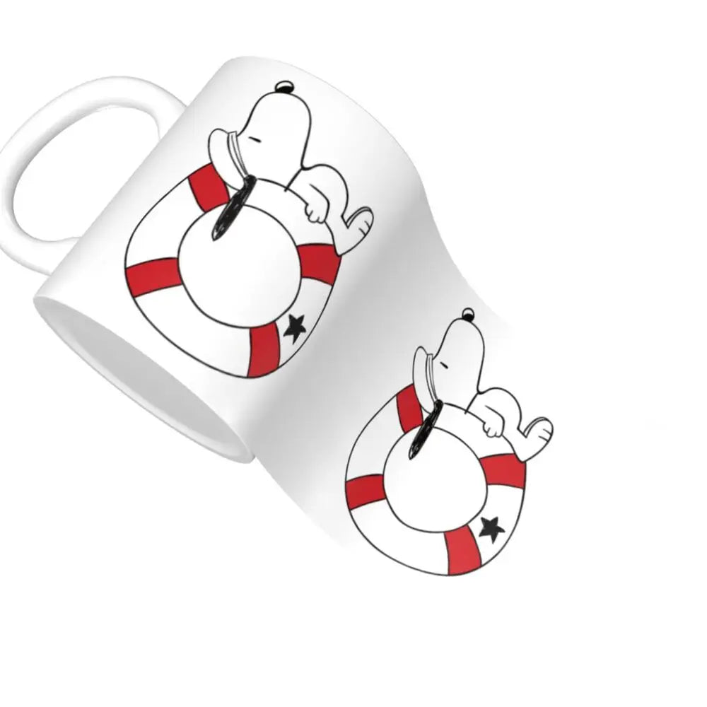 Manga Snoopy Woodstock Cartoon Dog Coffee Mug DIY Customized Ceramic Tea Milk Mug