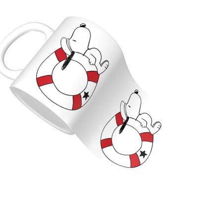 Manga Snoopy Woodstock Cartoon Dog Coffee Mug DIY Customized Ceramic Tea Milk Mug