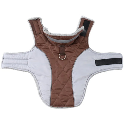 Reflective Pet Clothes For Small Large Dogs Warm Thicken Fleece Dog Vest Coat For Winter Plaid Puppy Parka With D-ring Labrador