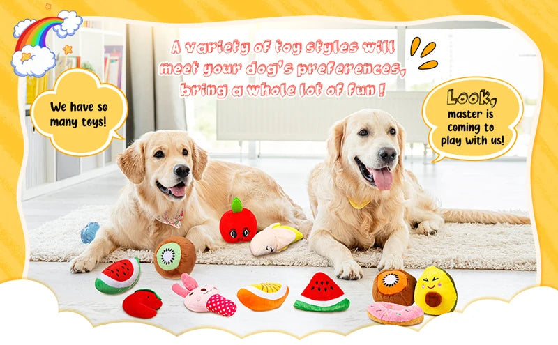 50PCS/Pack Dog Squeaky Toys Bulk, Plush Dog Toys for Small Medium Dog, Cute Stuffed Pets Squeaky Toys Dog Puppy Birthday