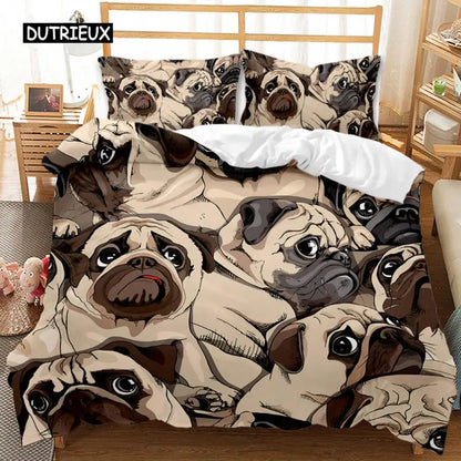 Dog Bedding Set German Shepherd Cute Pet Dog Animal Duvet Cover Sets Bed Linen for Adults Children Dog Lover Gift Bedroom Decor