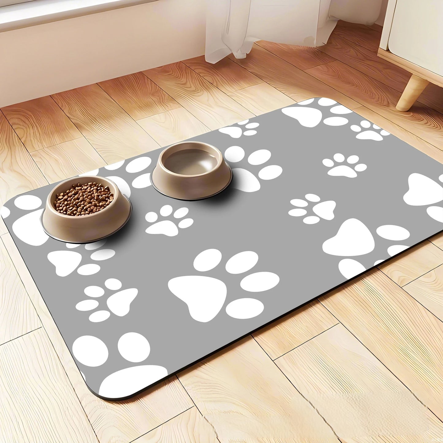 VIKAMA Summer Cartoon Pet Floor Mats Non-Slip Water Absorption Wear-Resistant Leakage Easy To Clean Dog Food Mats Cat Food Mats