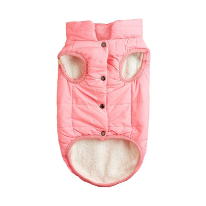 Winter Pet Dog Coat Winter Warmth Clothes Winter Dog Vest With Integrated Keep Warm Fleece Back Zipper For Small Medium Dog