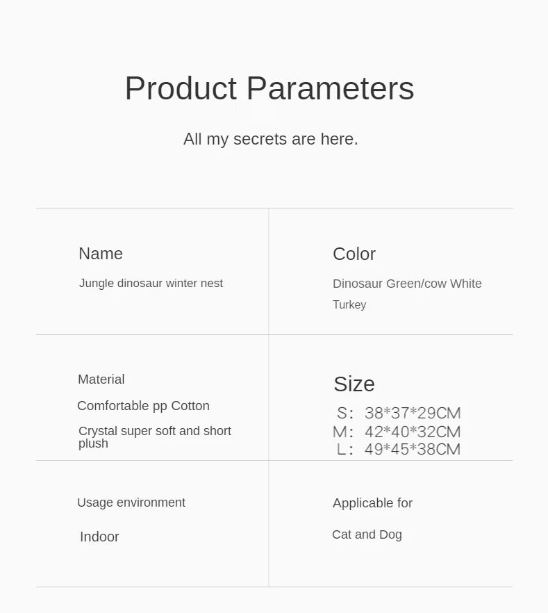 2 In1 Dinosaur Pet Dog House Foldable Cat for Small Dogs Bed Winter Warm Puppy Pads Sofa Removable Sleeping Kennel Nest Products