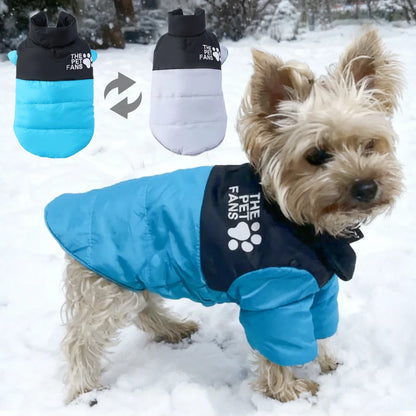 Reversible Dog Jacket For Small Medium Dogs Waterproof Pet Clothes For Winter Warm Pets Outfits Chihuahua Yorkshire Pug Costume