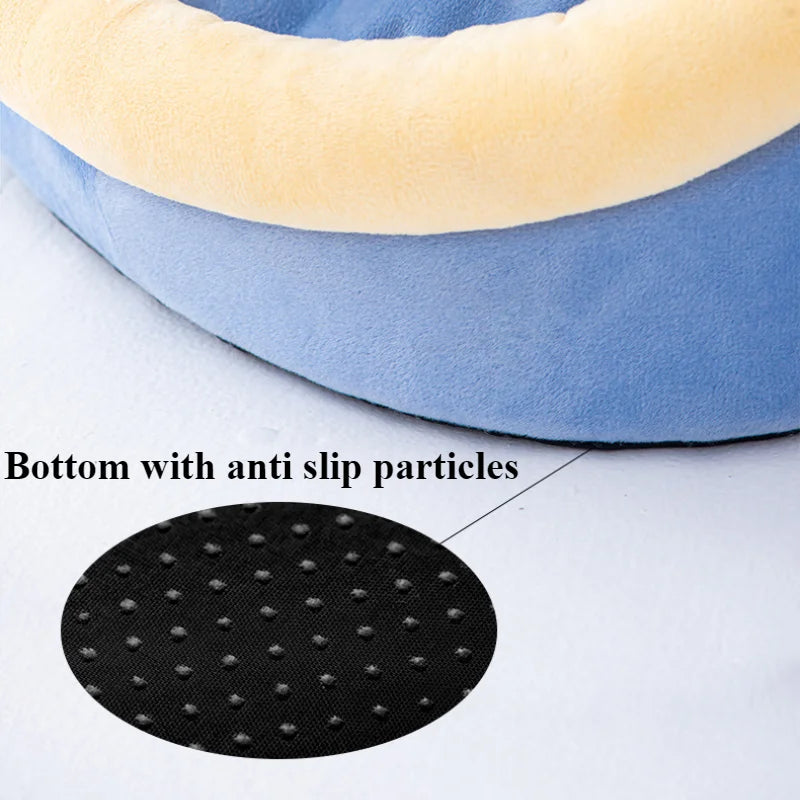 Foldable Pet House Suitable for Small Dogs and Small To Medium-sized Cats Semi Enclosed Warm Cat Bed Detachable and Washable