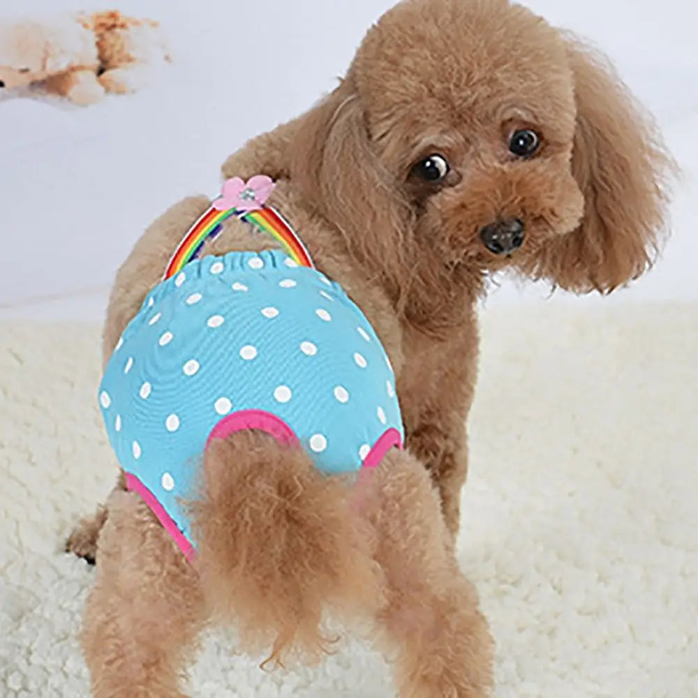 Breathable Polyester Dog Physiological Pants XS~XL Adjustable Dog Diaper Washable Puppy Underwear Briefs Puppy