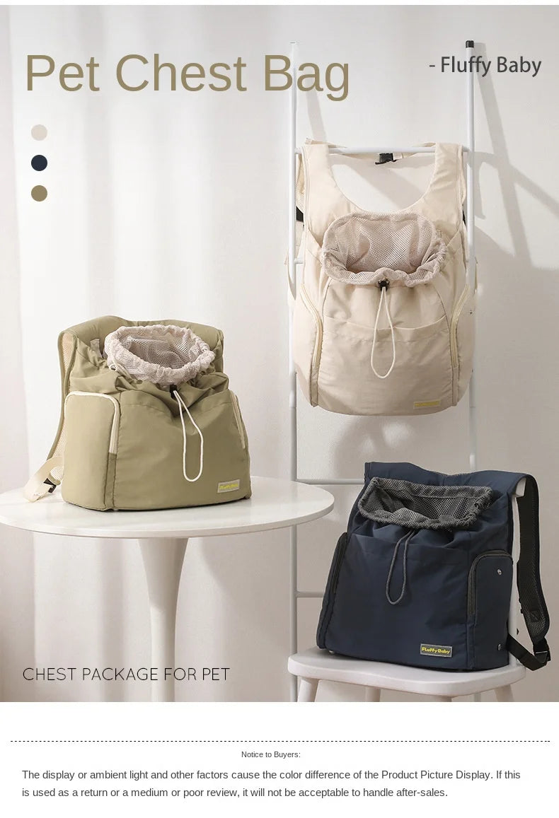 Pet Chest Bag Portable Dual-purpose Chest Dog Backpack  Cat Large Capacity Carrier  Dog Bag Carrier