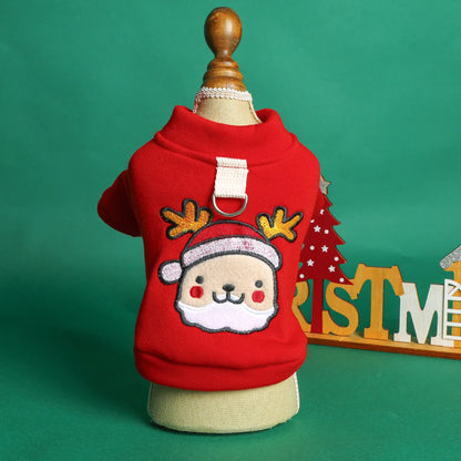 the SNOWPAW COZY SWEATER - Dog Christmas Clothes, Winter Warm Sweater, Pet Clothes for Small Dogs, Elk Santa Claus Dog/Cat Coat Hoodies, Christmas Dogs Costume