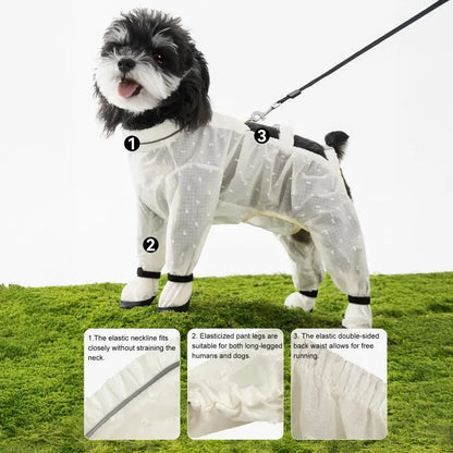 Pet Anti Dust Pants with Boots Waterproof Dog Paw Protector Shoes with Adjustable Suspender for Outdoor for Small for Dogs