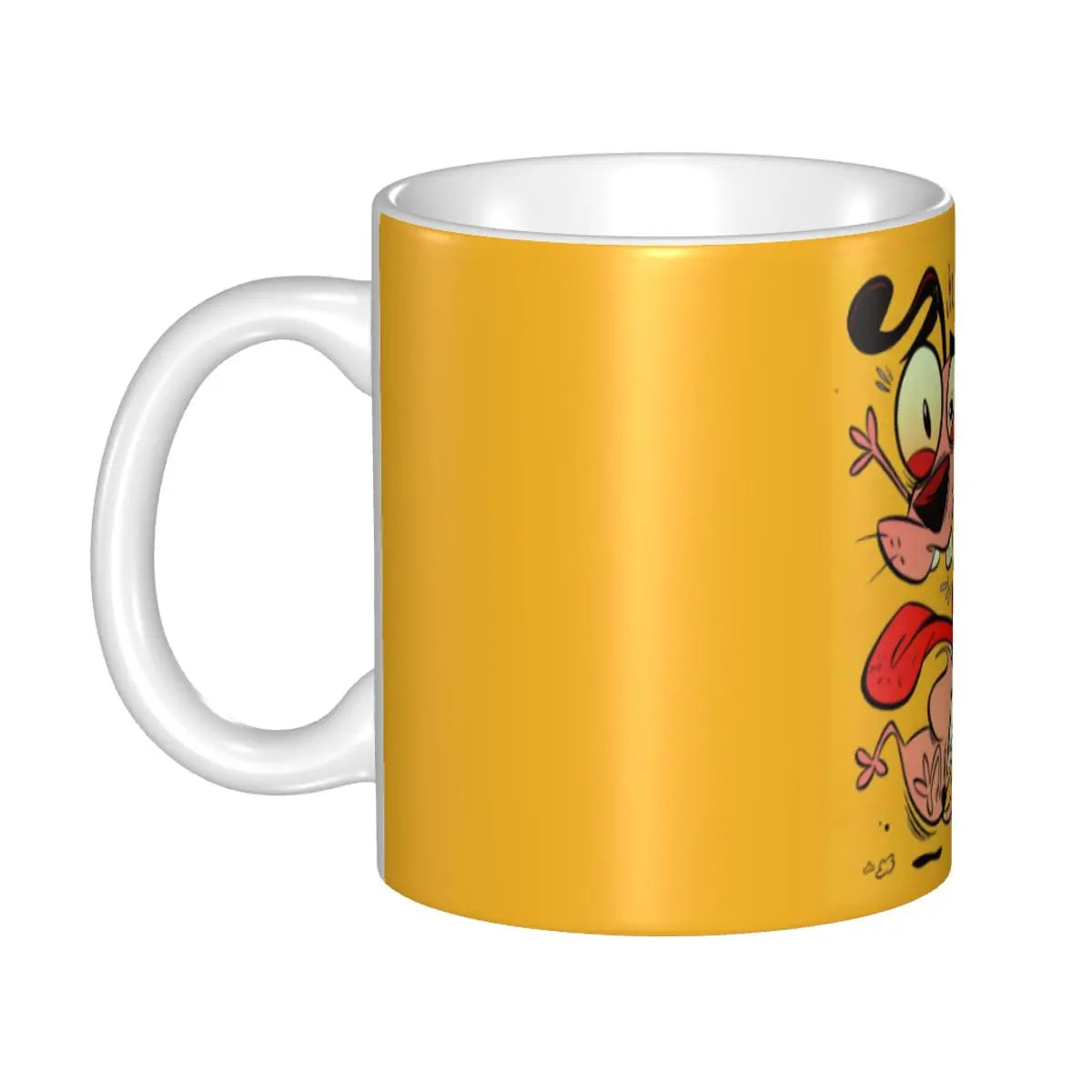 Personalized C-Courage The Cowardly Dog Coffee Mug DIY Ceramic Milk Tea Mug Cup