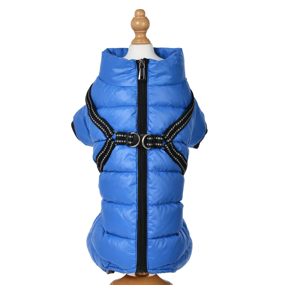 Winter Pet Jumpsuit Soft Warm Puppy Jacket Coat For Small Dogs Cats Zipper Solid Apparel Chihuahua French Bulldog Sphynx Costume