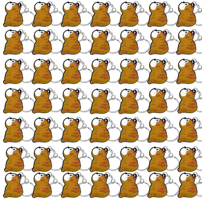 50PCS Cute Animal Keychain knife Ducks Dogs Cats Keyring for Women Men Kids Handbag Cool Car Key Accessories Friends Key Gifts