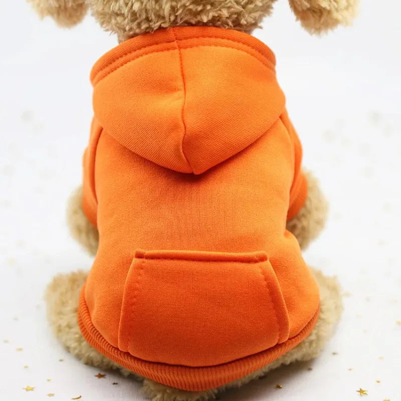 Dog Hoodie with Pockets - Warm Fleece Sweater for Small Dogs Like Chihuahuas (Cozy Coat, Machine Washable, Outdoor & Indoor Use)