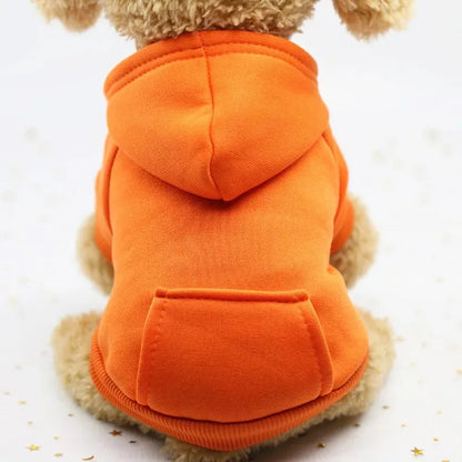Dog Hoodie with Pockets - Warm Fleece Sweater for Small Dogs Like Chihuahuas (Cozy Coat, Machine Washable, Outdoor & Indoor Use)