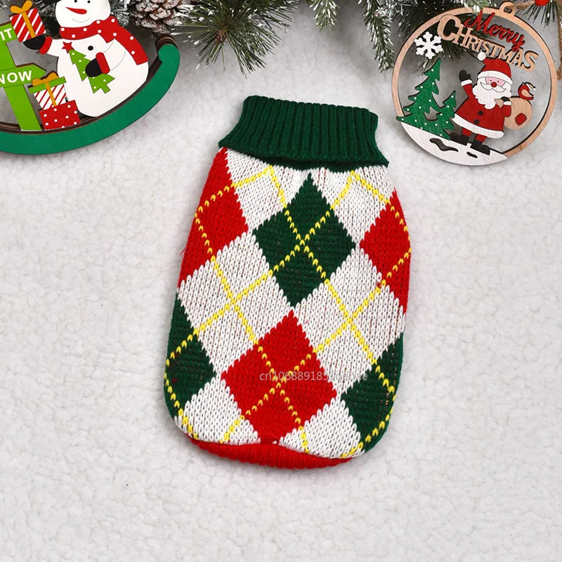 the PAWFROST COZY KNIT PET SWEATER - Small Cat/Dog Sweater/Pullover, Winter Dog Clothes for Small Dogs, Chihuahua/Yorkies Puppy Jacket, Pet Clothing Christmas