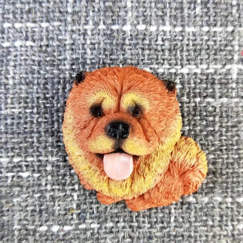 3D animal magnet refrigerator sticker simulation dog labrador Pug corgi Teddy Bichon resin Craft wall door home decoration gifts