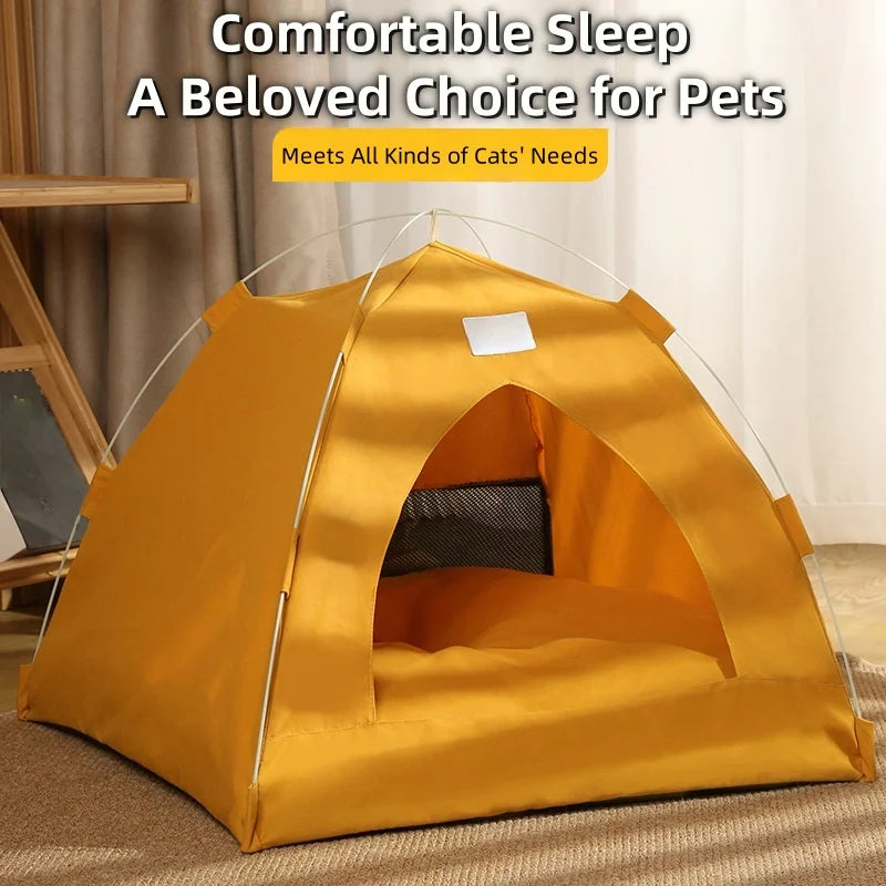 the DOG DOME TENT - Dog/Cat Tent House, Dog/Cat Bed, Cute Pet Bed, Comfortable Breathable Dual-Use for Cats/Dogs Portable