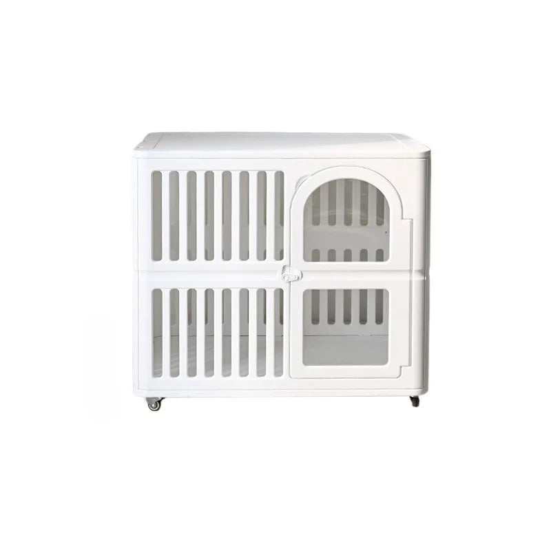 Indoor Dog House Large Space Pet Cage Noiseless Universal Wheel Transparent Dogs Villa Kennel Pet Accessories Products