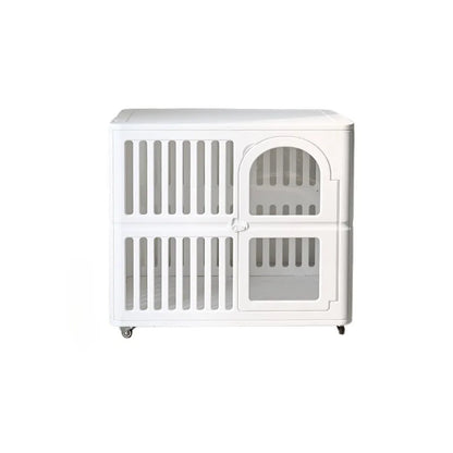 Indoor Dog House Large Space Pet Cage Noiseless Universal Wheel Transparent Dogs Villa Kennel Pet Accessories Products