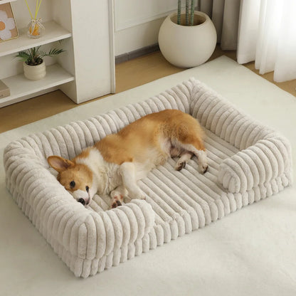 2025 Cross-border new product pet litter winter warm large dog kennel pet mat cat litter dog bed dog mat