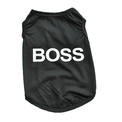 Dog BOSS Costume Dog Shirt for Small Dogs Boy Spring Summer Pet Clothes Breathable Chihuahua Yorkies Beagle Puppy Vest T-Shirts