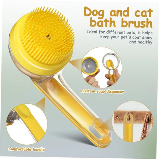 the PAWPALETTE BATH BRUSH - Multicolor for Massage and Bathing, Silicone Pet Bathing Brush - Grooming Tool for Dogs and Cats